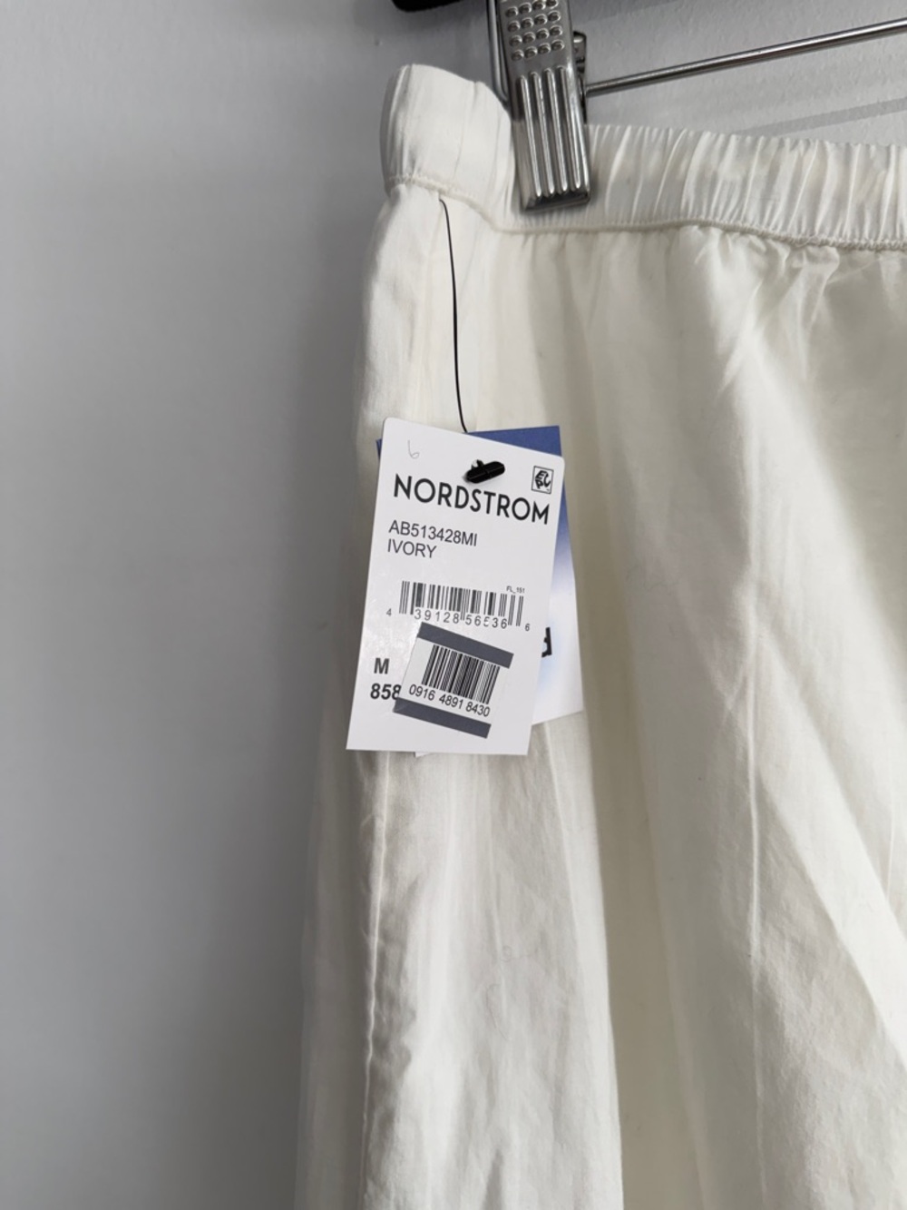 Abound White Tiered Maxi Skirt with Drawstring Waist Size Medium - Picture 4 of 10